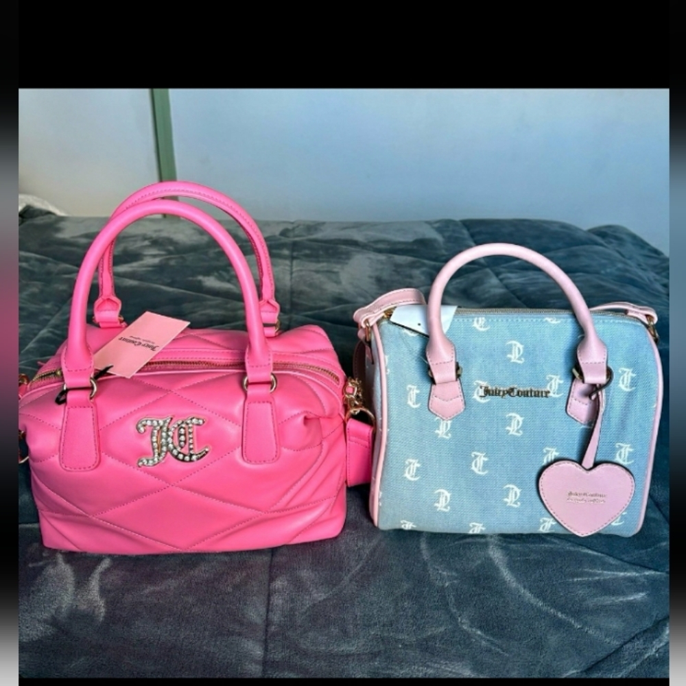 Juicy Couture brighter than a diamond satchel & gothic denim satchel BUNDLE